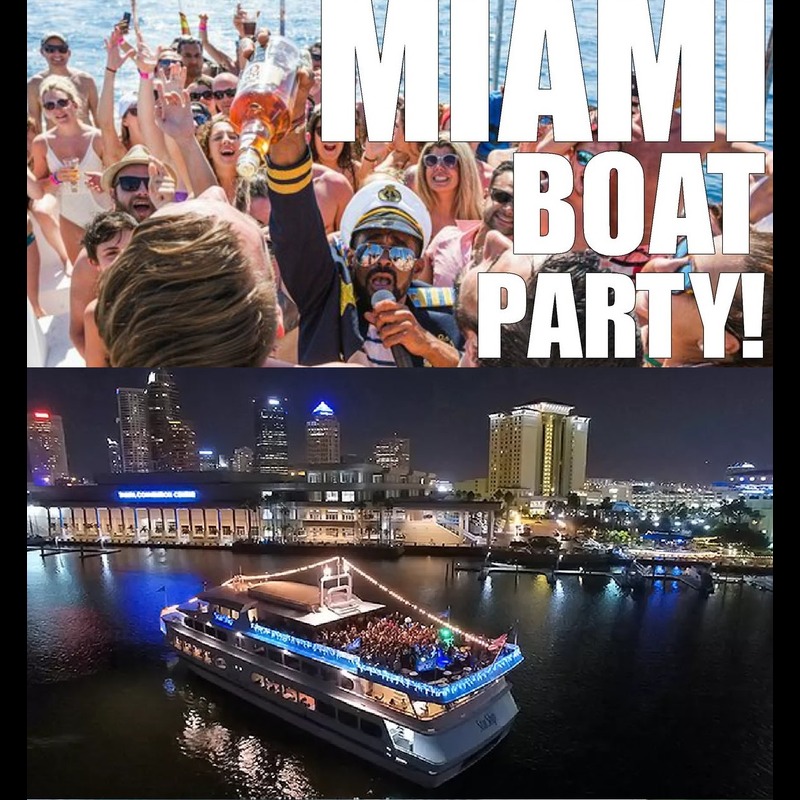 Miami Party Boat Cruise Night Time
