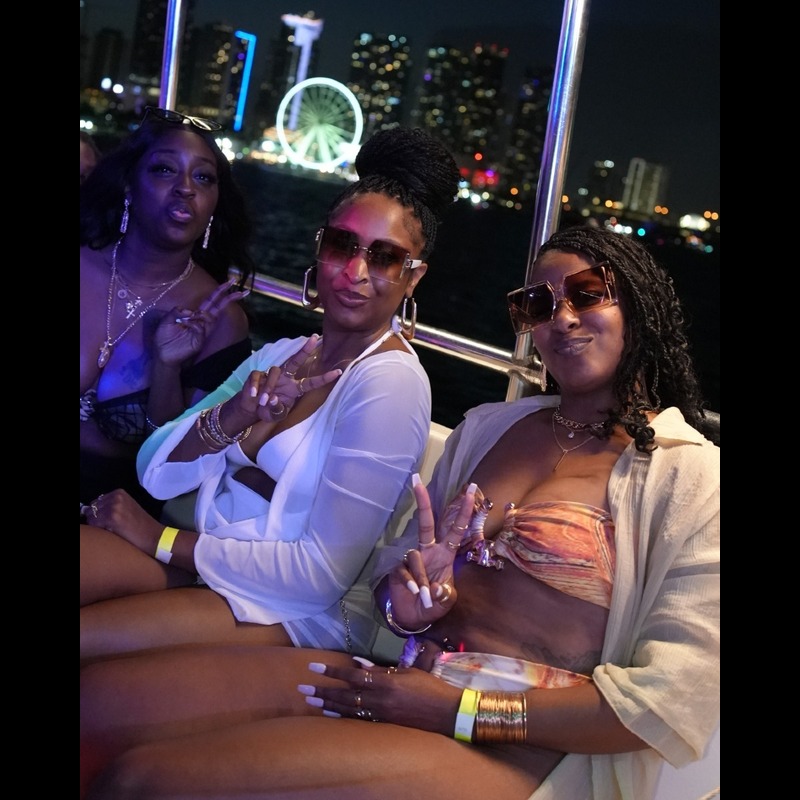 Miami Party Boat Cruise Night Time