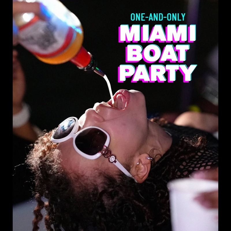 Miami Party Boat Cruise Night Time